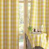UPOPO Yellow and White Buffalo Check Curtain Panels, 132.1 x 160 cm, 2 Panels view 1