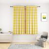 UPOPO Yellow and White Buffalo Check Curtain Panels, 132.1 x 160 cm, 2 Panels view 2