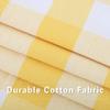 UPOPO Yellow and White Buffalo Check Curtain Panels, 132.1 x 160 cm, 2 Panels view 3