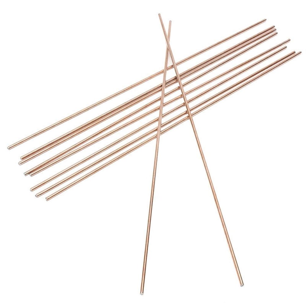 Geeyu ZHaonan 10-Piece Copper-Coated TIG Welding Rods, A18 Mild Steel, 3.2 mm × 330 mm
