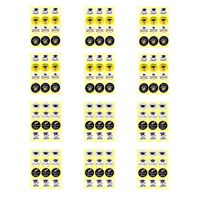 SOIMISS 144-Piece Graduation Party Sticker Set