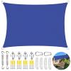 Rectangular Sun Shade Sail with Hardware Kit, Water-Resistant UV Protection, Cream, 2 x 1.8 m view 1