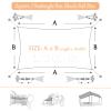 Rectangular Sun Shade Sail with Hardware Kit, Water-Resistant UV Protection, Cream, 2 x 1.8 m view 3