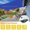 Rectangular Sun Shade Sail with Hardware Kit, Water-Resistant UV Protection, Cream, 2 x 1.8 m view 4
