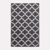 Homescapes NOLA Weatherproof Outdoor Rug, Recycled Polypropylene, Reversible, Black and White, 180 x 270 cm view 1