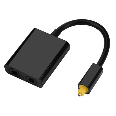 Digital Optical Audio Cable, 1-to-2 Output Optical Audio Splitter Adapter, Black