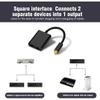 Digital Optical Audio Cable, 1-to-2 Output Optical Audio Splitter Adapter, Black view 2