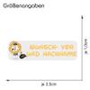 80 Personalized Name Stickers, 3.5 x 1 cm, Lion Design for Textiles view 3