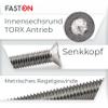 FASTON M2 x 20 Countersunk Screws, TX Drive, Stainless Steel A2/V2A, 10-Pack view 2