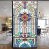 LXDWEI Decorative Privacy Window Film, Multicolor 3D Church Style, Frosted, 90 x 120 cm view 2