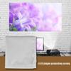 Projection Screen, 60–120 Inches, 16:9, White, Synthetic Polyester Fabric, Portable Projector Screen for Outdoor Camping Movies/Open-Air Cinema (100 Inches) view 2