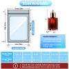 100 Odor-Proof Mylar Bags, Resealable Holographic Packaging Bags with Clear Window, Blue, 14 x 20 cm view 2