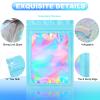 100 Odor-Proof Mylar Bags, Resealable Holographic Packaging Bags with Clear Window, Blue, 14 x 20 cm view 4