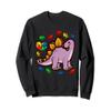 Autism Awareness Stegosaurus Dinosaur Puzzle Heart Sweatshirt view 1