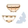 Turn-Lock Portfolio and Bag Clasp, 25 x 50 mm, 4 Colors view 2