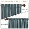 StangH Blue-Gray Velvet Blackout Curtains, 2 Panels, 52 x 120 in view 2