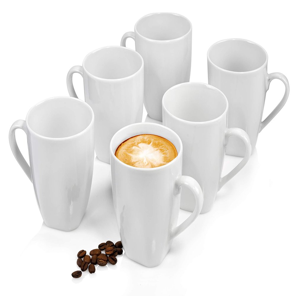 Sänger Avalon Coffee Mug Set, 6-Piece Porcelain Set for 6