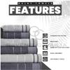 GC GAVENO CAVAILIA Super-Soft Egyptian Cotton Bath Towels, 2-Piece Set, Gray view 2