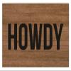 Howdy Wooden Doormat, Indoor and Outdoor, 80 x 50 cm, Brown view 1