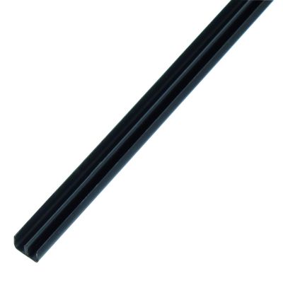 Alberts 499051 Bottom Guide Rail Profile | Plastic, Black | 1000 x 18 x 5 mm | Set of 13