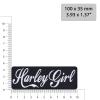 HARLEY GIRL Embroidered Iron-On Patch, 100 x 35 mm view 3