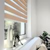 Tom'Shop Clamp-Fit Double Roller Blind, No Drilling, Beige, 130 x 150 cm view 2