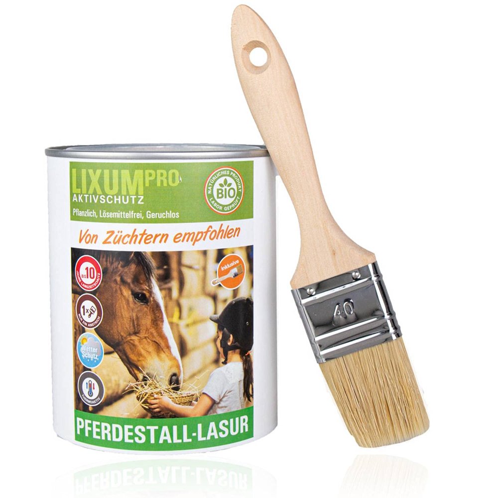 LIXUM PRO 100% Organic Natural BIO Horse Stable Wood Stain, Dark Green, 335 ml (approx. 10 m²)