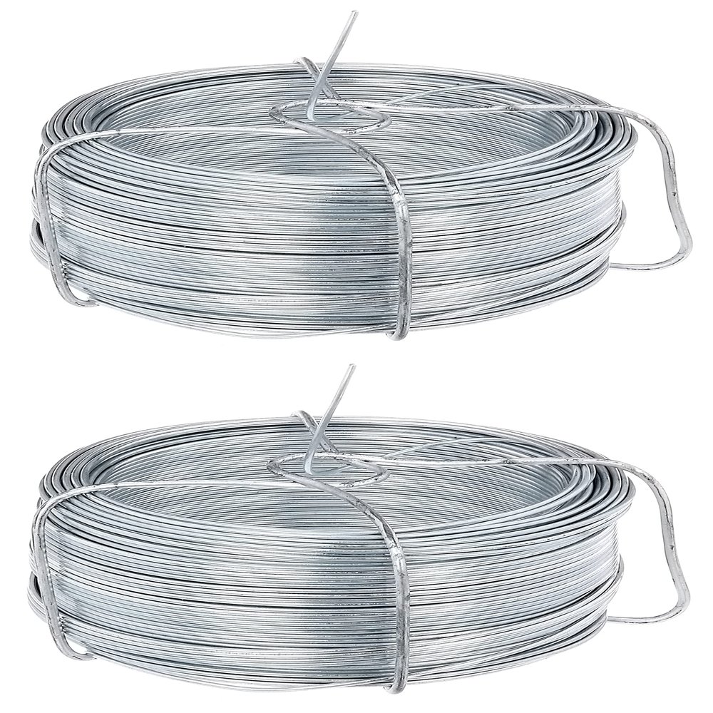 Alberts 530495 Wire Coil, Galvanized, 1.3 mm Diameter, 50 m, Set of 2