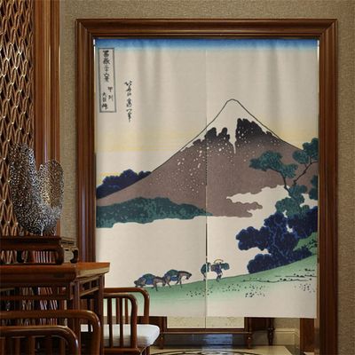 Hiseng Japanese Noren Door Curtain, Cotton Linen, Travel, 85 x 120 cm