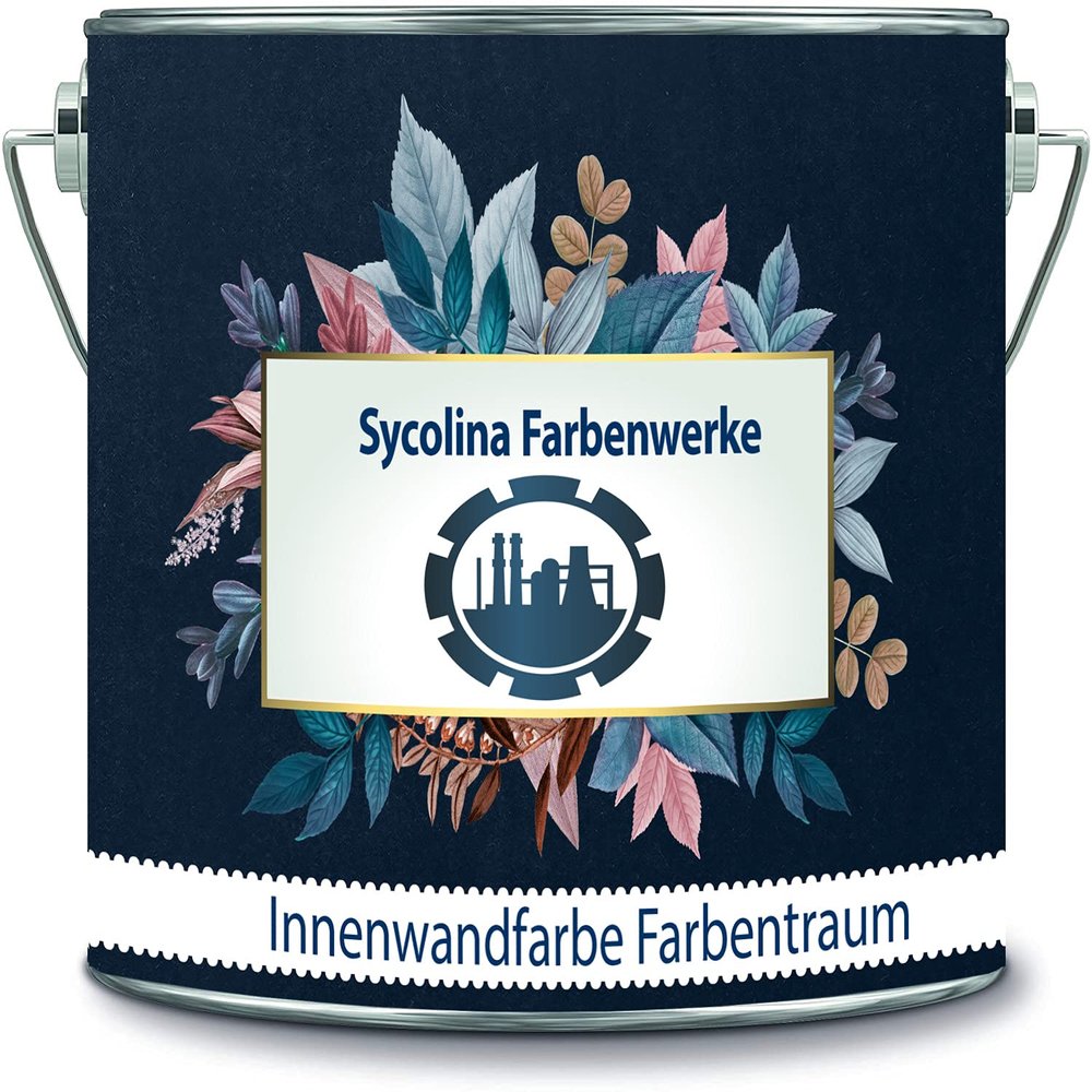 Sycolina Farbenwerke Farbentraum Interior Wall Paint, Highly Opaque, Solvent-Free, One-Coat Coverage (2 L, White)