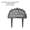 RRMMAN Cast-Iron Grass Warning Sign, "Please Keep Off the Grass" and "No Pooping Yard," Retro Style view 2