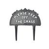 RRMMAN Cast-Iron Grass Warning Sign, "Please Keep Off the Grass" and "No Pooping Yard," Retro Style view 3