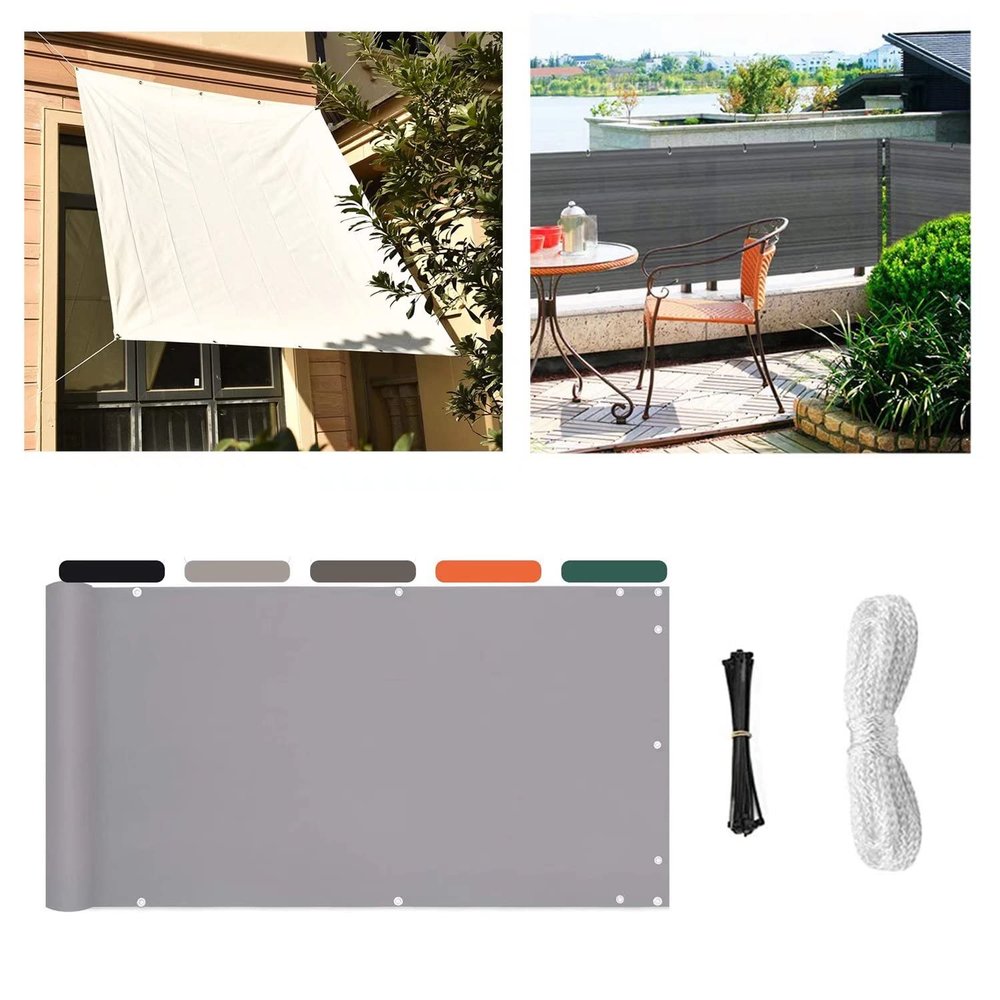 Amcerd Balcony Privacy Screen Without Drilling, 70 x 600 cm