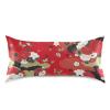 HMZXZ Satin Pillowcase for Hair and Skin, Japanese Chrysanthemum Cane Design, King Size 20 x 40 in view 3