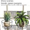 Yeehliny 3-Piece Iron Hanging Planter Holder Set, Black view 3