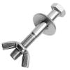 MESAROS M16 x 60 mm Hex Bolts with Wing Nuts & Large Washers, A2 Stainless Steel, 5-Pack view 1