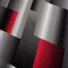 TAPISO Maya Collection KOTEX Short-Pile Rug, Modern Squares and Stripes Design, Black Gray Red White Mottled, 80 x 150 cm view 4