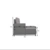 All4All Perseo Corner Sofa with Sleeper Function and Storage, Right-Hand Facing, Soro34+Soro83 view 2