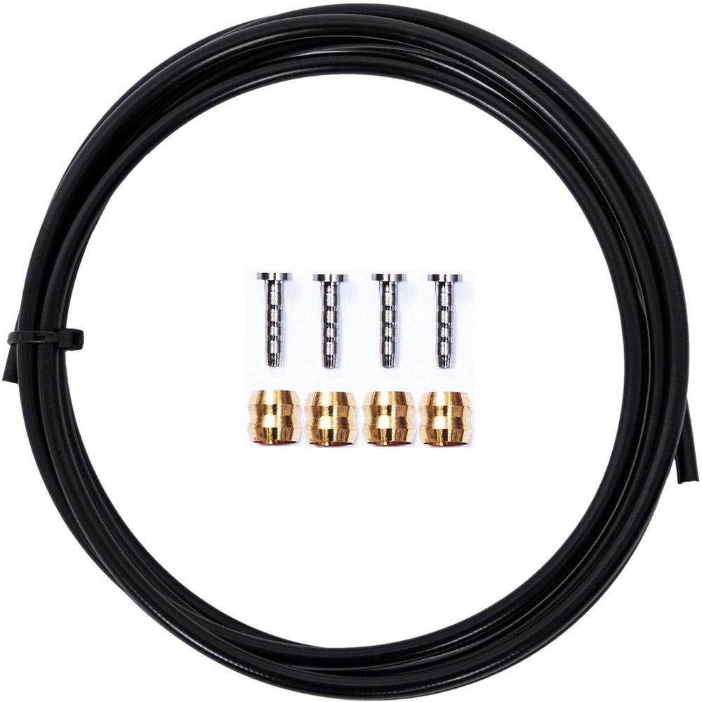 YBEKI 2500 mm High-Pressure Kevlar Disc Brake Hose Kit with Teflon & Brass Fittings, Compatible with Shimano BH59/BH90, SRAM Guide/DB/XX, Magura MT5/MT7, EN 14765 Certified