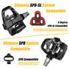 Venzo 4-in-1 Shimano SPD-SL & SPD-Compatible Pedal Set with Toe Cages and Removal Tool view 3