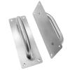 Jiozermi 2-Pack Stainless Steel Door Pull Handles, Commercial Pull Plates for Gates, Restaurants, Bars and Businesses, 20.1 x 6.5 cm view 2
