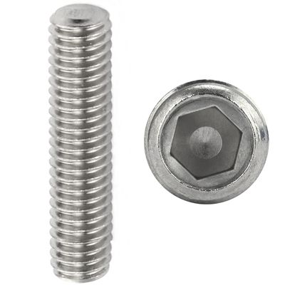 FASTON M10 x 60 mm A2 V2A Stainless Steel Hex Socket Cone-Point Set Screws, 20-Pack, DIN 913 (ISO 4026)