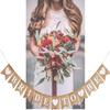 Bride to Be Jute Bunting Banner with Heart Garland for Bachelorette Party view 2