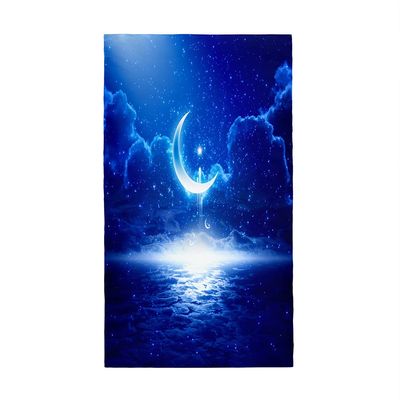 Microfiber Beach Towel Groe, Chickw1 Lightweight Portable Rectangular Bath Towel, Quick-Drying and Absorbent, for Pool, Travel, Vacation, Beach Gift (Moon, 150 x 180 cm)