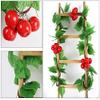 DUO ER 5-Strand Artificial Strawberry Vine, Decorative Faux Plant for Garden and Yard Decor view 2