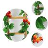 DUO ER 5-Strand Artificial Strawberry Vine, Decorative Faux Plant for Garden and Yard Decor view 3