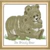 Grizzly Bear Cross-Stitch Kit, 11-Count, Full-Range Embroidery Starter Kit view 1
