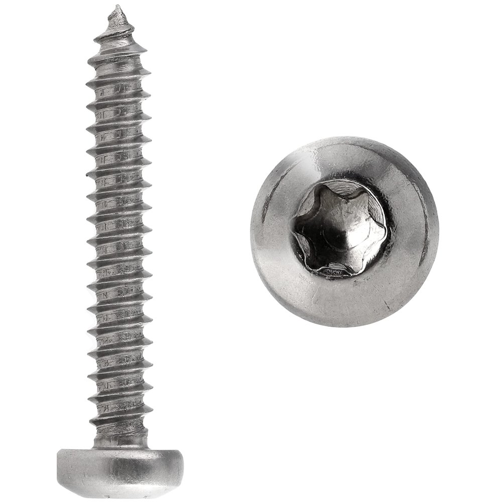 FASTON Pan-Head Sheet Metal Screws TX 2.2 x 6.5 mm, Stainless Steel A2/V2A, 20 pcs