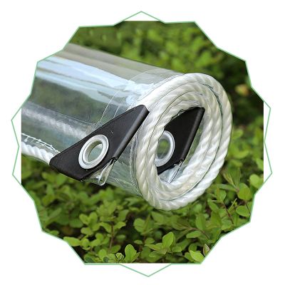 KOOEIN Clear PVC Tarp with Grommets, 0.35 mm, 400 g/m², 2.8 x 2 m