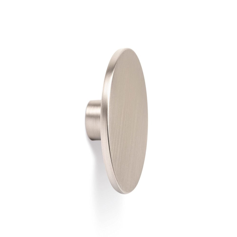 Gedotec COMO Antique Cabinet Knob, Stainless Steel Look, Round Metal, 41 mm, 1-Pack